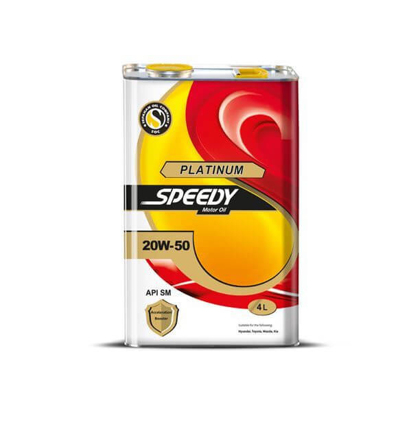 روغن موتور اسپیدی پلاتینیوم 20W-50 SM حجم ۴ لیتر
