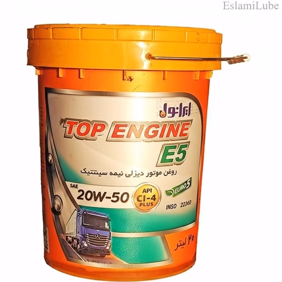 ایــرانـول TOP ENGINE E5  20W50حجم 20 لیتر API  CI_4