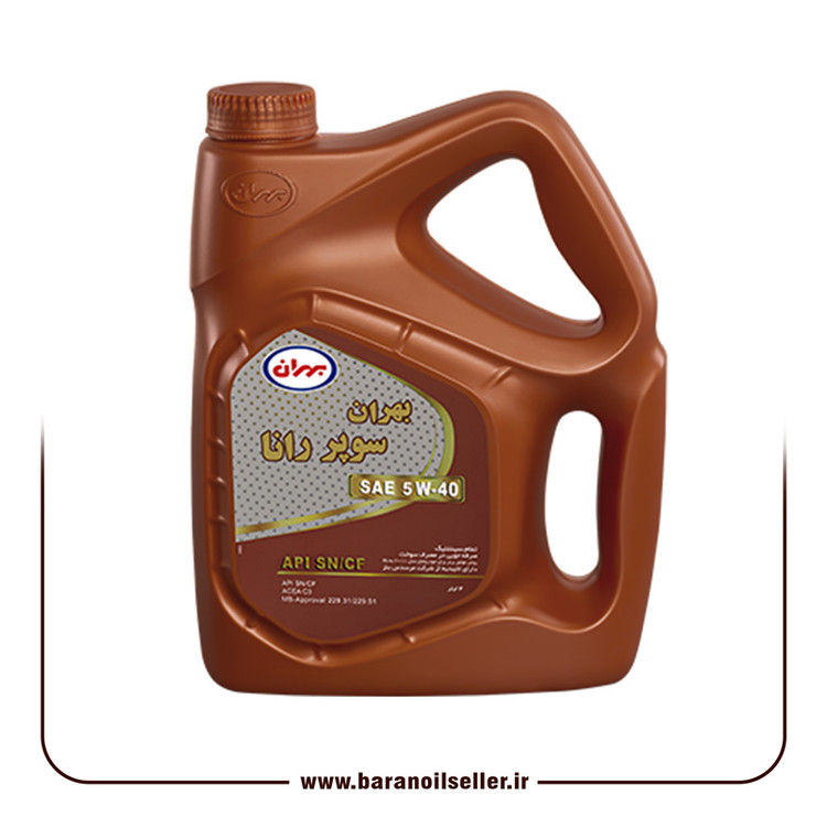 روغن موتور بهران سوپر رانا 5W40 SN PLUS تمام سنتتیک حجم 4 لیتر