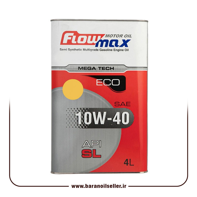 روغن موتور فلومکس مدل اکو مگاتک 10W40 SL نیمه سنتتیک حجم 4 لیتر