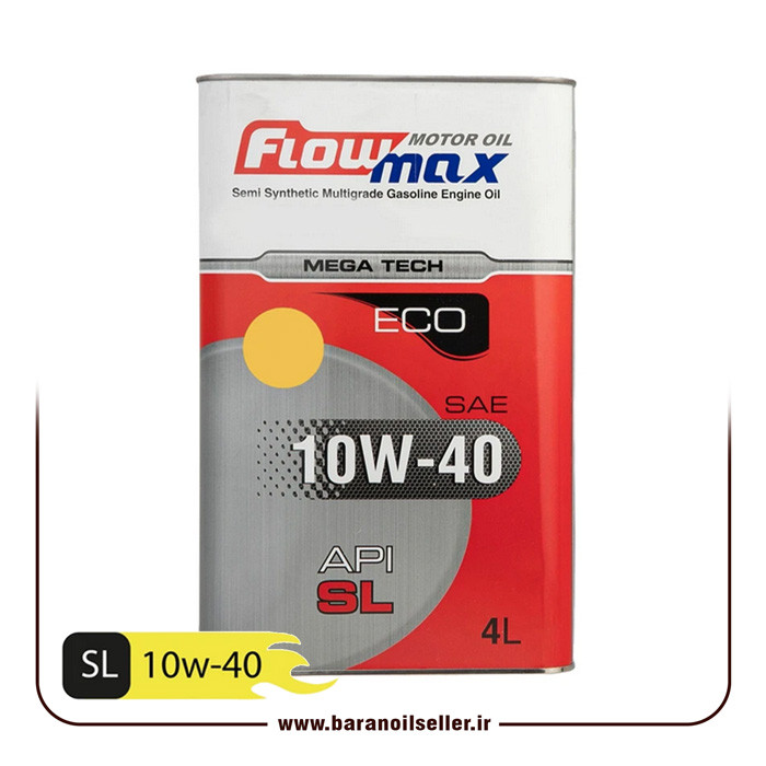 روغن موتور فلومکس مدل اکو مگاتک 10W40 SL نیمه سنتتیک حجم 4 لیتر