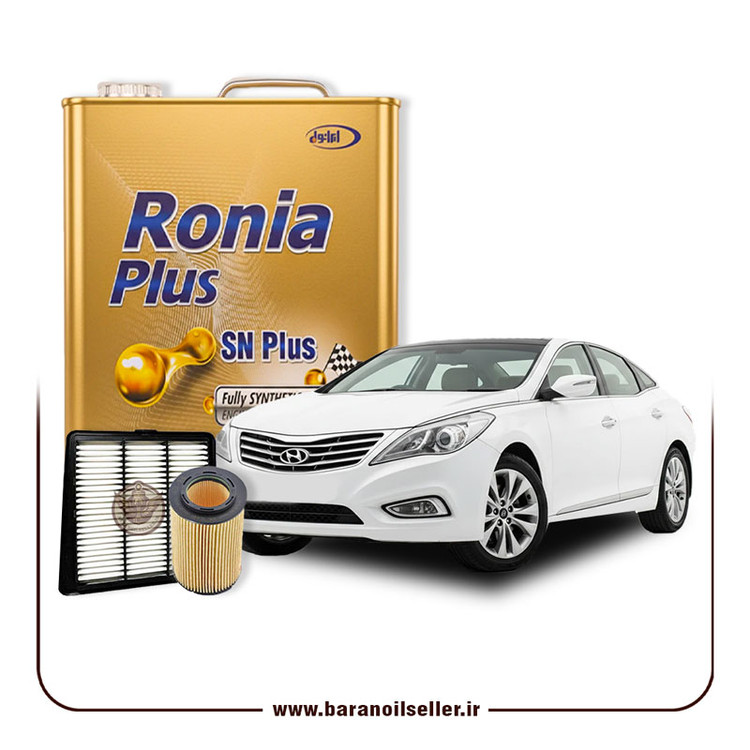 پکیج کامل سرویس دورهای آزرا – پکیج روغن موتور رونیا پلاس ایرانول + فیلتر روغن و هوای آزرا