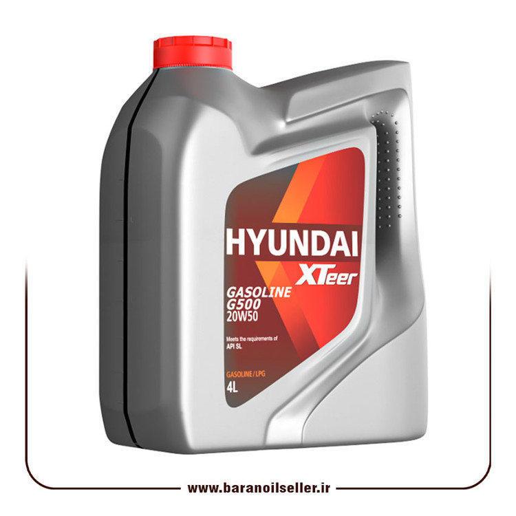 روغن موتور هیوندای اکستیر جی500 (G500) 20w50 SL حجم 4 لیتر